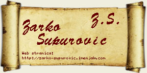 Žarko Supurović vizit kartica